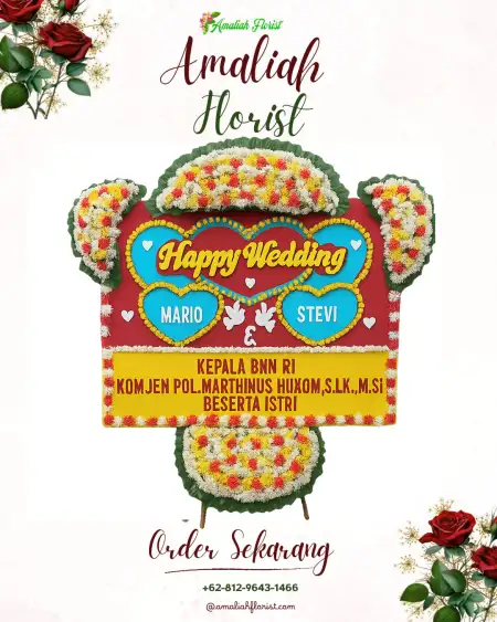Papan Bunga Pernikahan Karanggondang